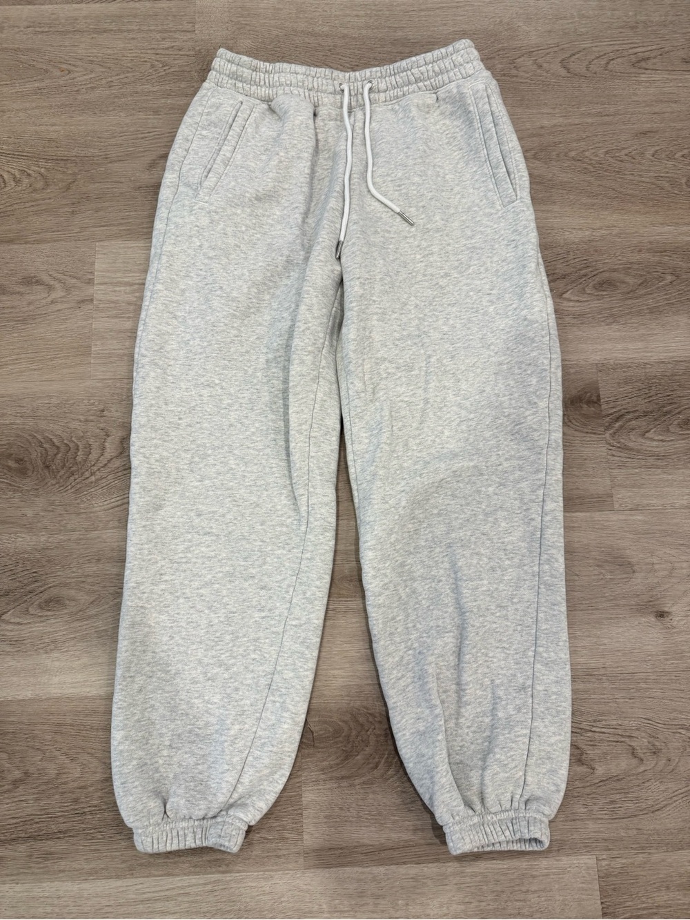 Abercrombie & Fitch Heather Gray Cozy Fleece Joggers